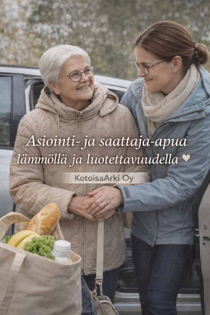 Asiointi- ja saattaja-apua lämmöllä ja luotettavuudella
